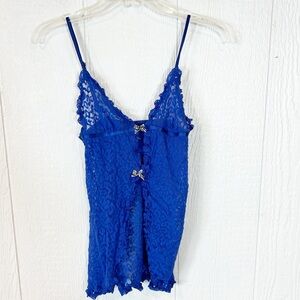 Victoria's Secret Royal Blue Lace Chemise